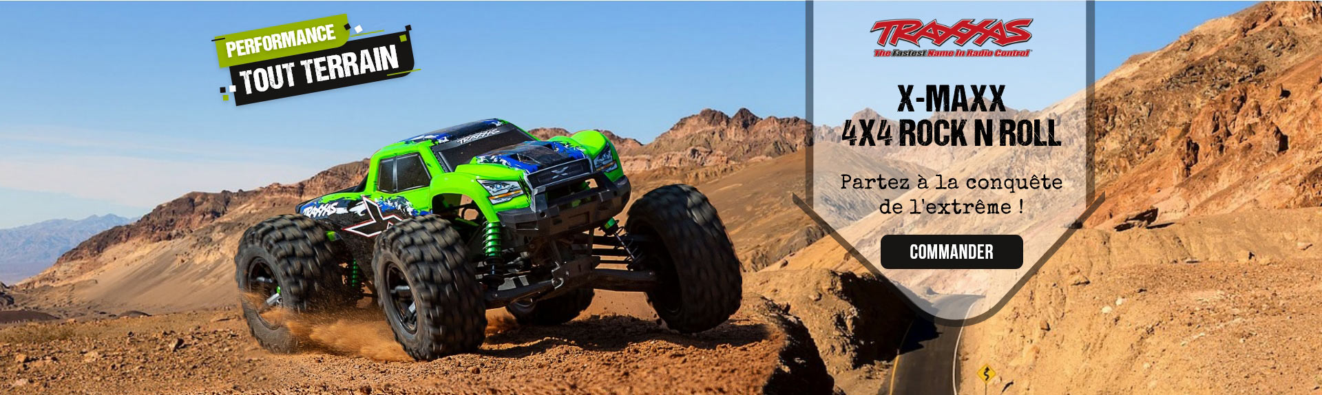 Voiture radiocommand�e TRAXXAS X-MAXX - 4X4 Rock N Roll