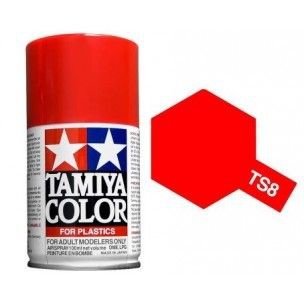 PEINTURE PLASTIQUE TAMIYA  85008 MAQUETTE TS8 ITALIAN RED ROUGE  SYRACOM MODELISME ESLETTES ROUEN NORMANDIE