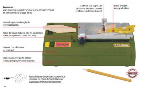 SCIE CIRCULAIRE PROXXON SYRACOM MODELISME ESLETTES ROUEN 