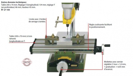 MICRO TABLE KT 70 PROXXON MICROMOT 27100 SYRACOM MODELISME ESLETTES ROUEN HAUTE NORMANDIE REVENDEUR PROXXON 