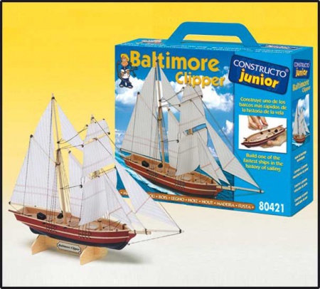 BALTIMORE CLIPPER CONSTRUCTION JUNIOR BATEAU MAQUETTE BOIS BALSA SYRACOM MODELISME 76