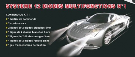 DIODES MULTIFONCTIONS 1 PHARES VOITURE RADIOCOMMANDEE SYRACOM MODELISME ESLETTES