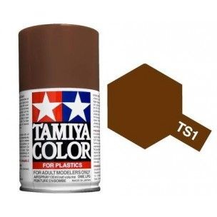 PEINTURE PLASTIQUE TAMIYA 85001 MAQUETTE TS1 MARRON ROUGE RED BROWN SYRACOM MODELISME ESLETTES ROUEN NORMANDIE