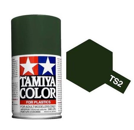PEINTURE PLASTIQUE TAMIYA 85002 MAQUETTE TS2 DARK GREEN VERT FONCE SYRACOM MODELISME ESLETTES ROUEN NORMANDIE