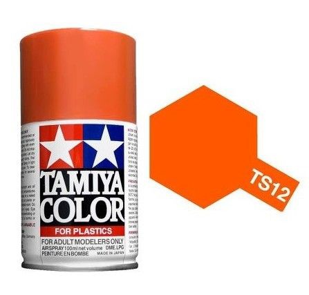 PEINTURE PLASTIQUE TAMIYA  850012  MAQUETTE TS12 ORANGE BRILLANT  SYRACOM MODELISME ESLETTES ROUEN NORMANDIE