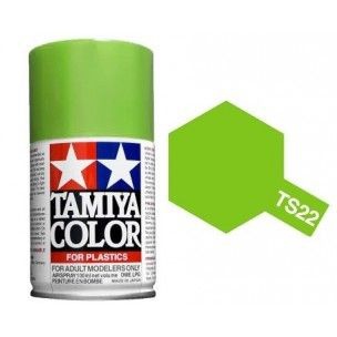 PEINTURE PLASTIQUE TAMIYA  850022  MAQUETTE TS22  LIGHT GREEN BRILLANT  SYRACOM MODELISME ESLETTES ROUEN NORMANDIE
