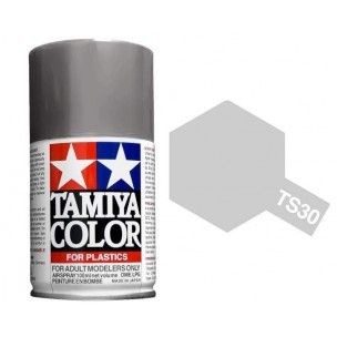 PEINTURE PLASTIQUE TAMIYA  850030  MAQUETTE TS30 SILVER LEAF  ALUMINIUM BRILLANT GRIS SYRACOM MODELISME ESLETTES ROUEN NORMANDIE