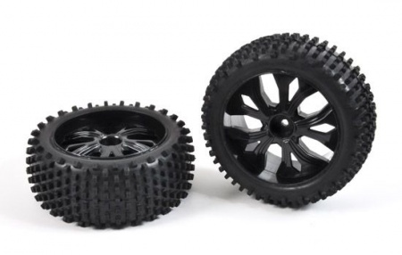 PNEUS AVANT JANTES NOIRES PIRATE RAZOR T4910 2A SYRACOM MODELISME VOITURE RADIOCOMMANDEE