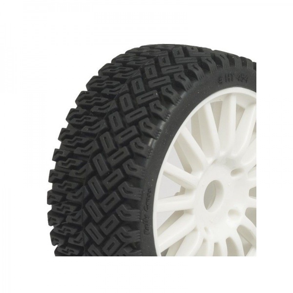 HT454 PNEUS JANTES BLANCHE  RALLYCROSS VOITURE RADIOCOMMANDEE  1 8�me ELECTRIQUE OU THERMIQUE SYRACOM MODELISME ESLETTES ROUEN