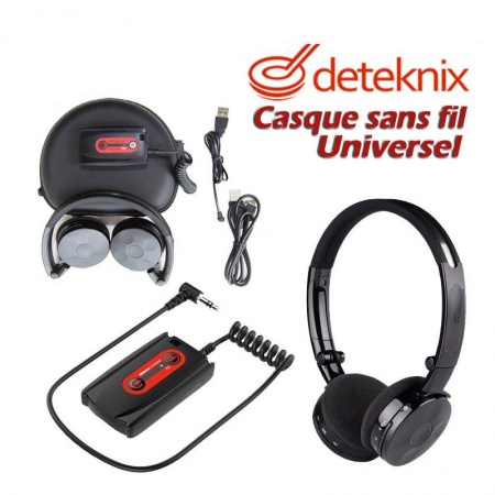 CASQUE SANS FIL UNIVERSEL DETEKNIX W6 LITE PRISE JACK 6