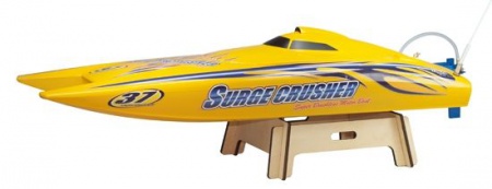 SURGE CRUSHER BATEAU RADIOCOMMANDE JAUNE SYRACOM MODELISME ESLETTES ROUEN NORMANDIE 