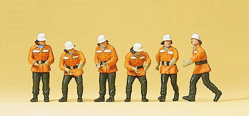POMPIERS EN SERVICE PREISER PR10242 FIGURINE PERSONNAGE FERROVIAIRE AGRICOLE SYRACOM MODELISME ESLETTES ROUEN NORMANDIE