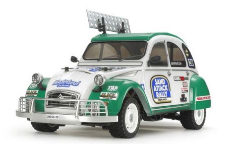 CITROEN 2CV RALLY M05Ra TAMIYA MAQUETTE VOITURE RADIOCOMMANDEE A CONSTRUIRE COLLER PEINDRE SYRACOM MODELISME ESLETTES ROUEN NORMANDIE