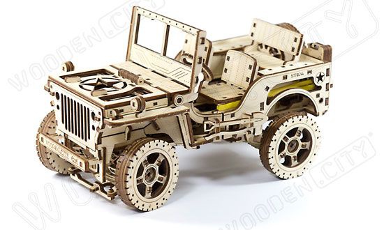 Z056WR309 JEEP BOIS A CONSTRUIRE 3D PUZZLE WOODEN CITY