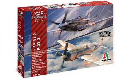 MAQUETTE ITALERI I35102 P-47N & P-51D War Thunder AVION COLLER PEINDRE SYRACOM MODELISME ESLETTES ROUEN