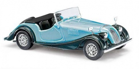 MORGAN PLUS 8 BLEU 2 TONS BUV47145 HO VOITURE BUSCH T2M SYRACOM MODELISME ESLETTES ROUEN NORMANDIE