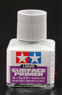 APPRET LIQUIDE GRIS PRIMER 87075 TAMIYA BOUCHON GRIS SYRACOM MODELISME ESLETTES ROUEN NORMANDIE