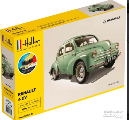 MAQUETTE A CONSTRUIRE RENAULT 4CV HELLER 1000567620 SYRACOM MODELISME ESLETTES ROUEN NORMANDIE