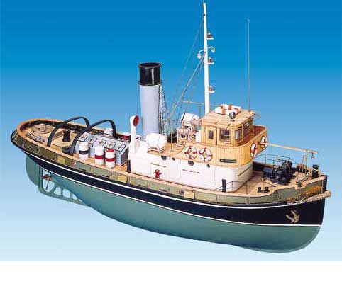 BATEAU MAQUETTE BOIS A CONSTRUIRE ANTEO II S068743  MANTUA RAMORQUEUR SYRACOM MODELISME ESLETTES ROUEN NORMANDIE
