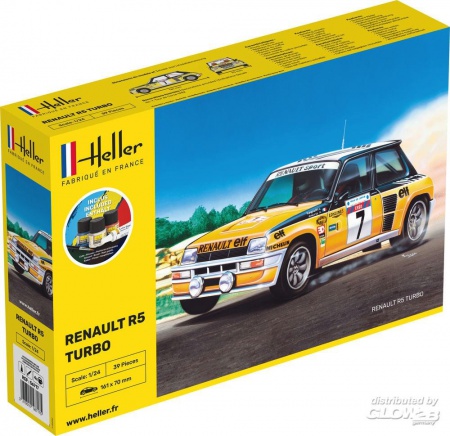 MAQUETTE VOITURE RENAULT 5 TURBO HELLER 56717 SYRACOM MODELISME ESLETTES ROUEN NORMANDIE