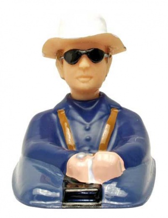 PILOTE PLANEUR BLEU CHAPEAU LUNETTE DE SOLEIL SYRACOM MODELISME ESLETTES ROUEN NORMANDIE BP132 BP137