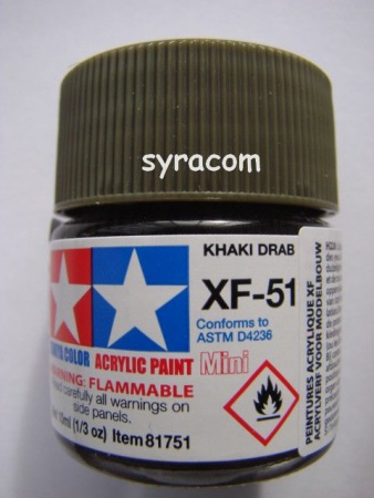 peinture maquette tamiya xf-51 acrylique mat kakhi drab syracom modélisme eslettes rouen normandie