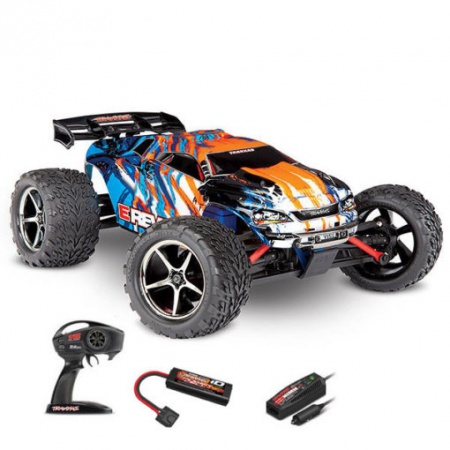 E-REVO ORANGE 4X4 BRUSHED AVEC ACCU