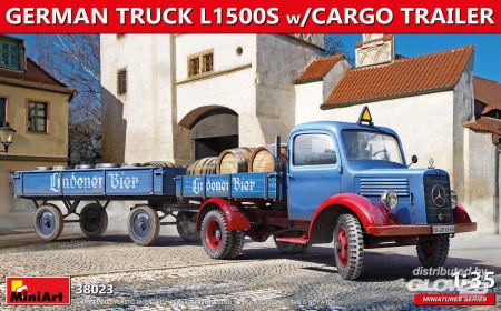 GERMAN TRUCK L1500S W/CARGO TRAILER 